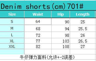 Hot sale summer woman sexy Ripped denim shorts high waist irregular